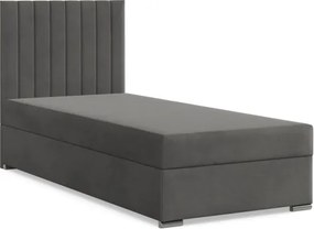 Čalúnená posteľ AGEN Velvet 90×200 cm sivá