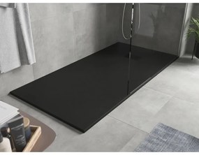 Mexen Hugo, obdĺžniková sprchová vanička SMC 180 x 80 cm, čierna, čierna krytka, 42708018-B