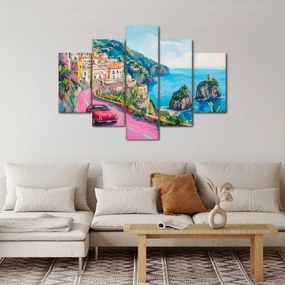 Obraz - Ružová cesta na pobreží (150x105 cm)