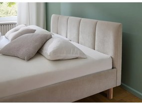 Béžová čalúnená dvojlôžková posteľ bez roštu 180x200 cm Joker – Meise Möbel