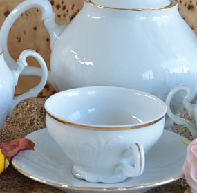 Thun čajová súprava Bernadotte zlatá linka 17-dielná