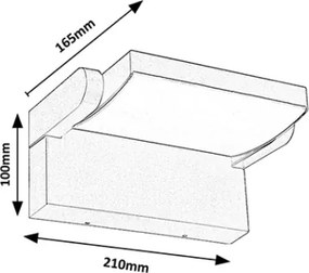 Brilagi - LED Vonkajšie nástenné svietidlo ANKLE LED/18W/230V 3000K IP65