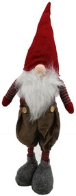 Vánoční skřítek ELFIE 56 cm červený/šedý