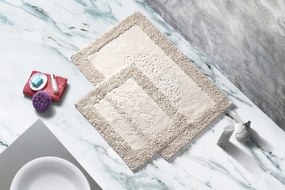 Sada 2 kusů koupelnových předložek Cotton Cream béžová