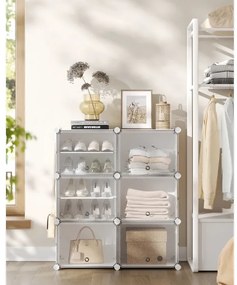 Modulárny regál s priehradkami BOXIFY biela