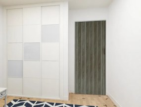 Skladacie dvere 001P grafitový dub matný 100 cm