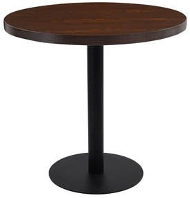 Bistro stolík tmavohnedý 80 cm MDF