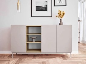 Komoda Rutori RO01, Farby: kašmír / kašmír + dub cremona