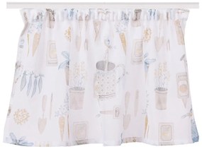 Krémovobiela záclona 125x50 cm Frutta – Mendola Fabrics