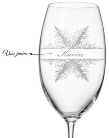 Vianočný pohár na bielo víno VLOČKA 1KS