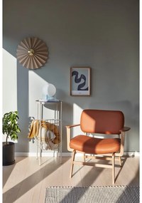 Oranžové kreslo z imitácie kože Hübsch Haze