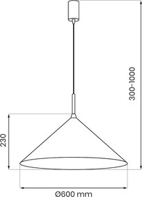 Závesné svietidlo Capital, 1x tmavobéžové kovové tienidlo, (fi 60cm), be