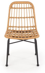Záhradná stolička K401 - prírodná / čierna