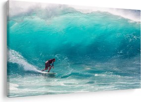 Obraz surferov vo vlnách (90x60 cm)