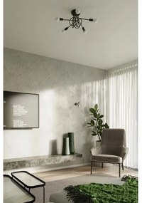 Sollux SL.1433 - Nástenná lampa LOOP 1xE27/15W/230V čierna