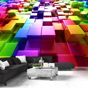 Artgeist Fototapeta - Colored Cubes Veľkosť: 100x70, Verzia: Standard