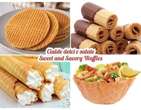 Beper - 2v1 vaflovač 1000 W/230 V, červený