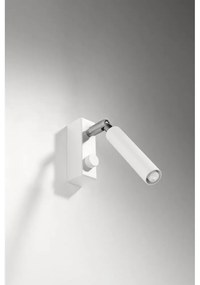 Biele bodové svietidlo 10x3 cm Tiden – Sollux