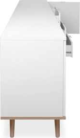 Široká komoda Göteborg, biela/dub sonoma