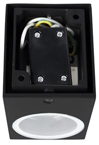 Sada 4 moderných nástenných svietidiel čiernych IP44 - Baleno