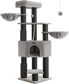 Škrabadlo pre mačky Jerry 160 cm sivé
