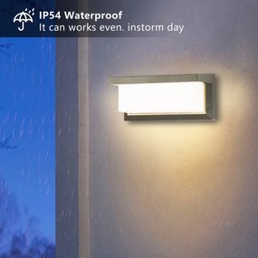 Brilagi-LED Vonkajšie nástenné svietidlo so senzorom BRICKY LED/12W/230V šedá IP54