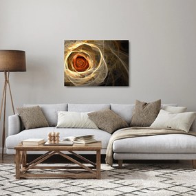 Sklenený obraz - Abstraktné ruže v ohnivých farbách (70x50 cm)