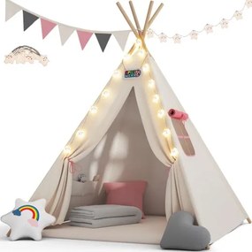 InternetovaZahrada Detský stan Teepee 160x130x130 cm - ružový