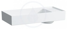 LAUFEN Kartell Umývadlová misa, 750 mm x 350 mm, biela – bez prepadu, s 1 otvorom na batériu, s LCC H8123324001111