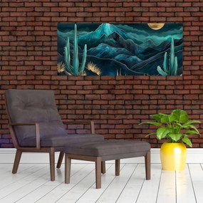Obraz - Tyrkysová noc (120x50 cm)