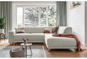 Béžová rozkladacia/s úložným priestorom rohová pohovka (pravý roh/do L) Classy Sophie – Miuform