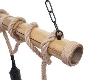 Závesné svietidlo H82 industrial, spot 3 74204 - kov / bambus - Čierna