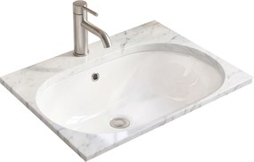 Rea Vena, oválne umývadlo pod dosku, 63,5 × 42,7 cm, biela lesklá, REA-U3589
