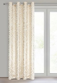 ZATEMŇOVACÍ ZÁVES NA KRÚŽKOCH MILENA 140X250 CM LISTY