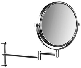 Emco Cosmetic mirrors Pure - Nástenné okrúhle holiace a kozmetické zrkadlo výškovo nastaviteľné, Ø 200 mm, 3 násobné zväčšovanie, chróm…