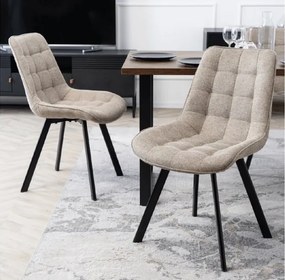 Vintino kreslo BERA Látka - bežová farba, nohy čierne - vintino.sk