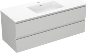 Mexen Orio, kúpeľňová skrinka 120 cm s umývadlom Otis, 2 zásuvky, šedá matná/biela matná, 91A10-12047-2-BFF62-W18M01