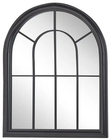 Nástenné zrkadlo kovové 69 x 89 cm čierne EMBRY Beliani