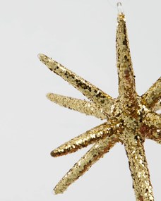 House Doctor Vianočná ozdoba Spike Large Brown Glitter – set 4 ks