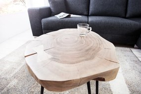 Štýlový odkladací stolík z prírodného dreva Nature - 45 cm