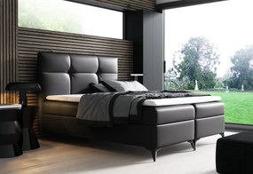 Čalúnená posteľ boxspring FIGARO + topper, 200x200, madryt 1100