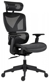 Kancelárska ergonomická stolička ESTER — sieť, čierna, nosnosť 130 kg