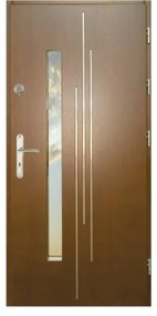 Dvere vchodové WZ62 90P zlatý dub