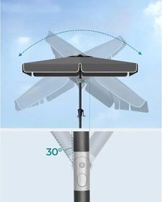 Zahradní slunečník Rocka 200x150 cm šedý