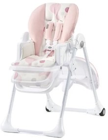 KINDERKRAFT - Detská jedálenská stolička YUMMY ružová/biela