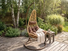 AKCIA Žlté závesné kreslo AMAZONIA so stojanom II. akosť