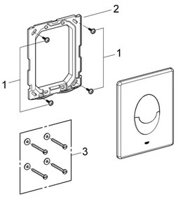 GROHE 38964KV0 - Splachovacie tlačidlo START 156 × 197 mm čierne