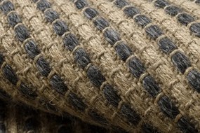 Koberec JUTE 3652 so strapcami čierny / béžový