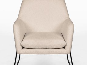 Krémové designové kreslo MILAN