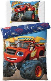 Bavlnené posteľné obliečky Plamienok a štvorkolky – motív Ready to Race? - 100% bavlna - 70x90 cm + 140x200 cm